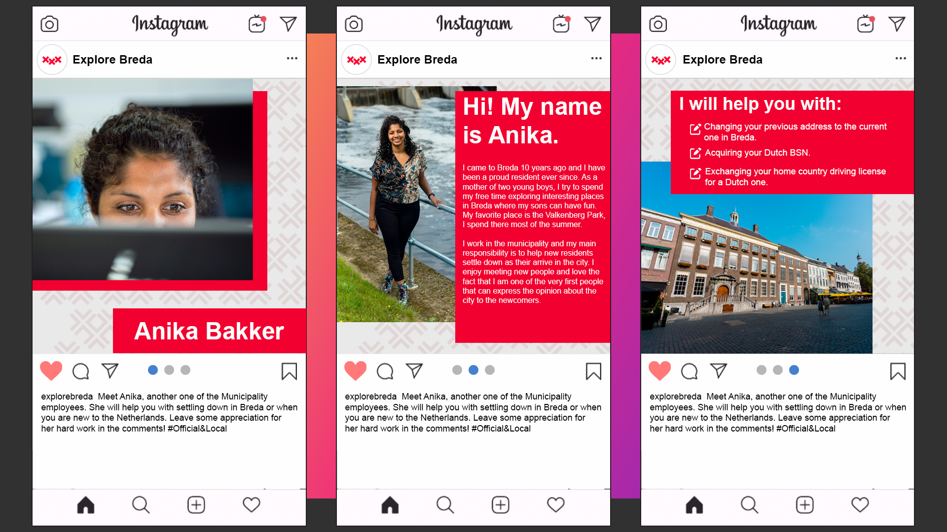 Social Media Mockup with Red Color